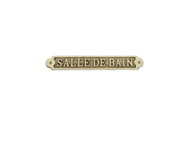 Lot De 2 Enseignes En Laiton Poli Style Marin - Plaques Décoratives Pour Porte Ou Mur, Thème Bateau/plage