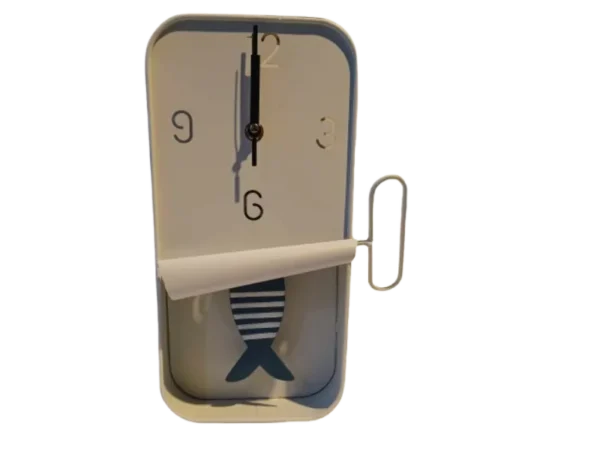 Horloge poisson blanc