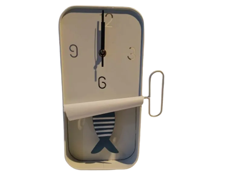 Horloge poisson blanc