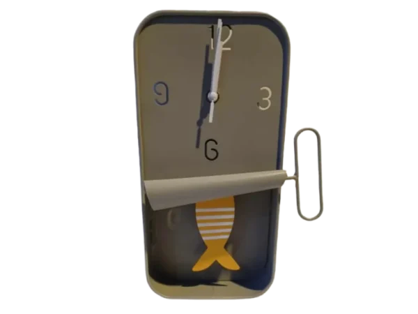 Horloge poisson gris