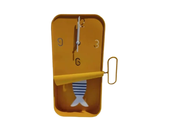 horloge poisson jaune