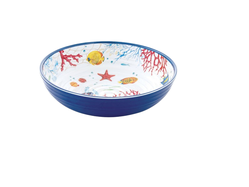 Assiette creuse fond marin